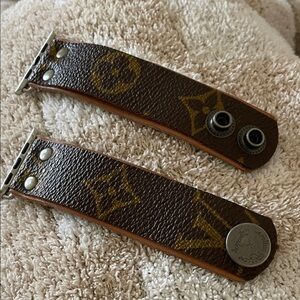Louis Vuitton Monogram Brown Leather Apple Watch Strap